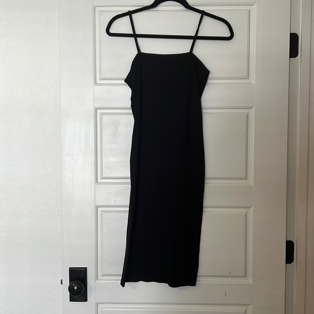 TOPSHOP - Black Fitted Dress - Knee Length - Size US 4